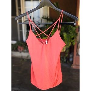 Sz S strappy  pale orange top